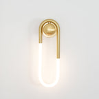 Rudi Loop | Modern LED Wall Sconce, Brass Loop Wall Light for Bedroom, Hallway and Staircase