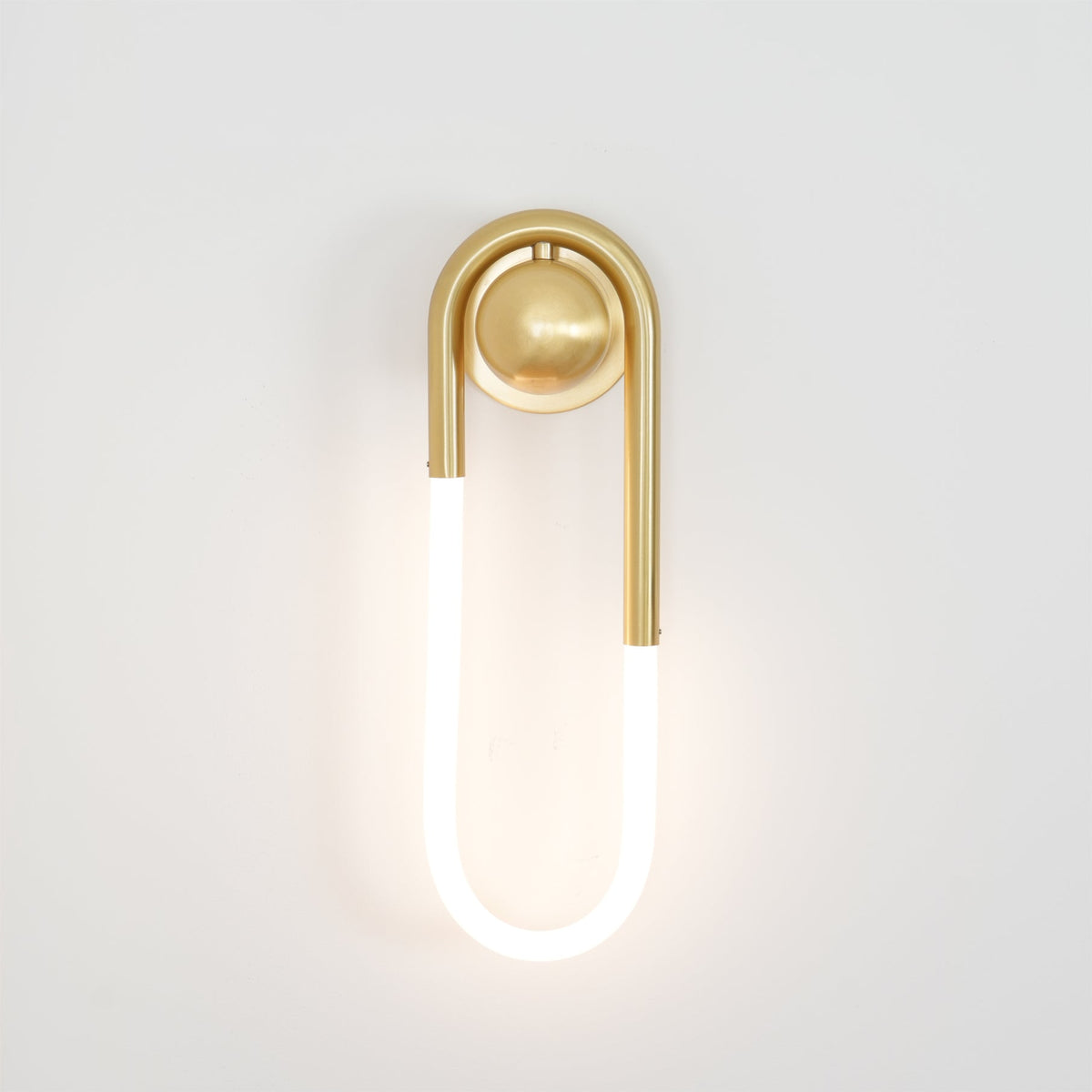 Rudi Loop | Modern LED Wall Sconce, Brass Loop Wall Light for Bedroom, Hallway and Staircase