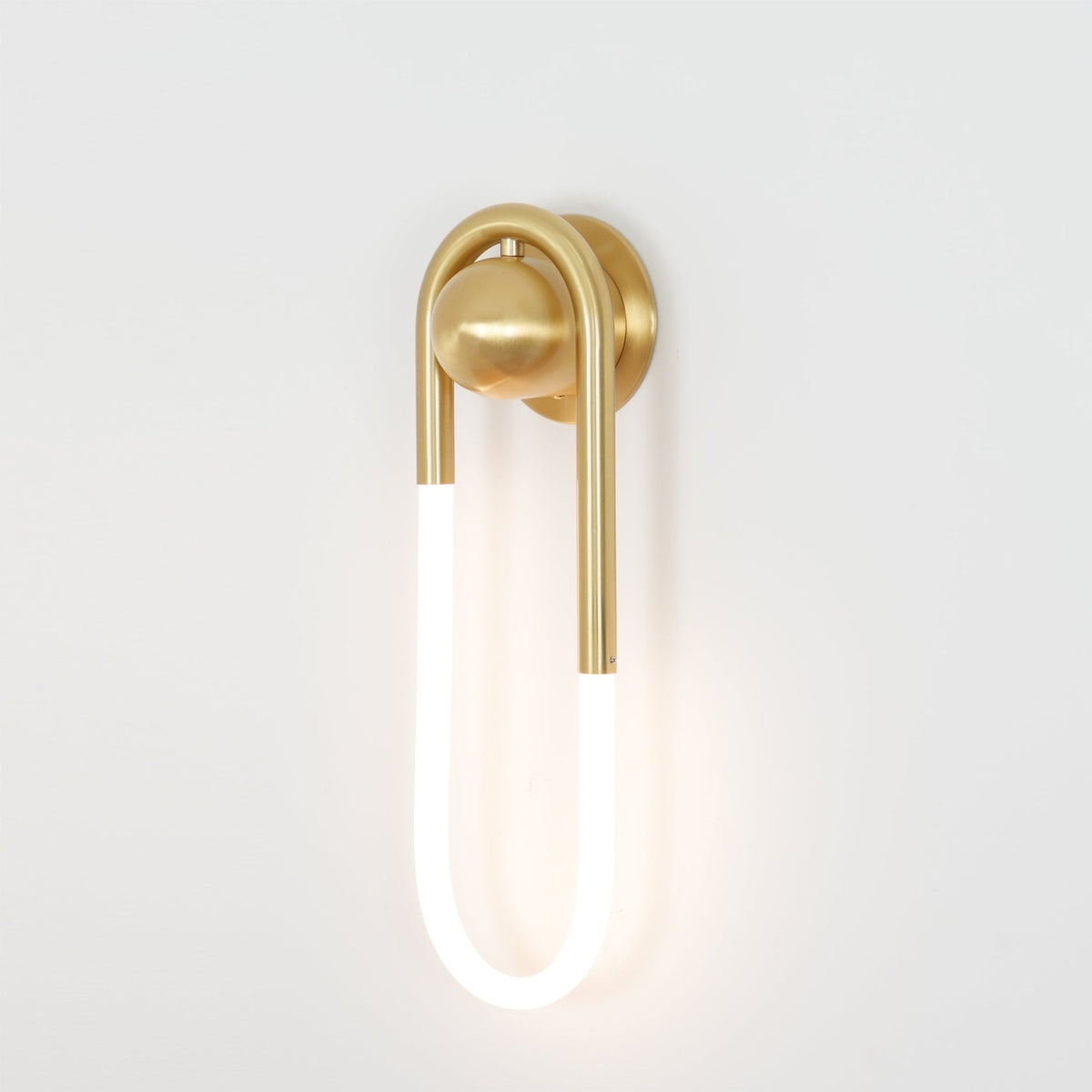 Rudi Loop | Modern LED Wall Sconce, Brass Loop Wall Light for Bedroom, Hallway and Staircase