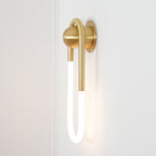 Rudi Loop | Modern LED Wall Sconce, Brass Loop Wall Light for Bedroom, Hallway and Staircase