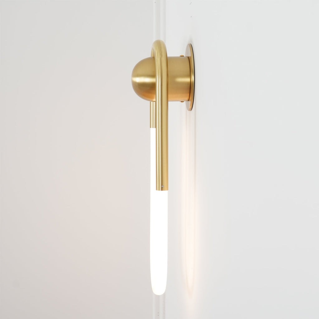 Rudi Loop | Modern LED Wall Sconce, Brass Loop Wall Light for Bedroom, Hallway and Staircase