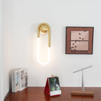 Rudi Loop | Modern LED Wall Sconce, Brass Loop Wall Light for Bedroom, Hallway and Staircase