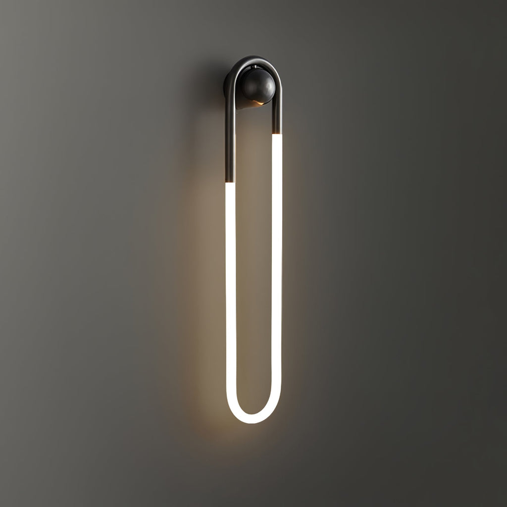 Rudi Loop | Modern LED Wall Sconce, Brass Loop Wall Light for Bedroom, Hallway and Staircase