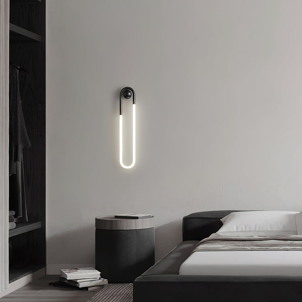 Rudi Loop | Modern LED Wall Sconce, Brass Loop Wall Light for Bedroom, Hallway and Staircase