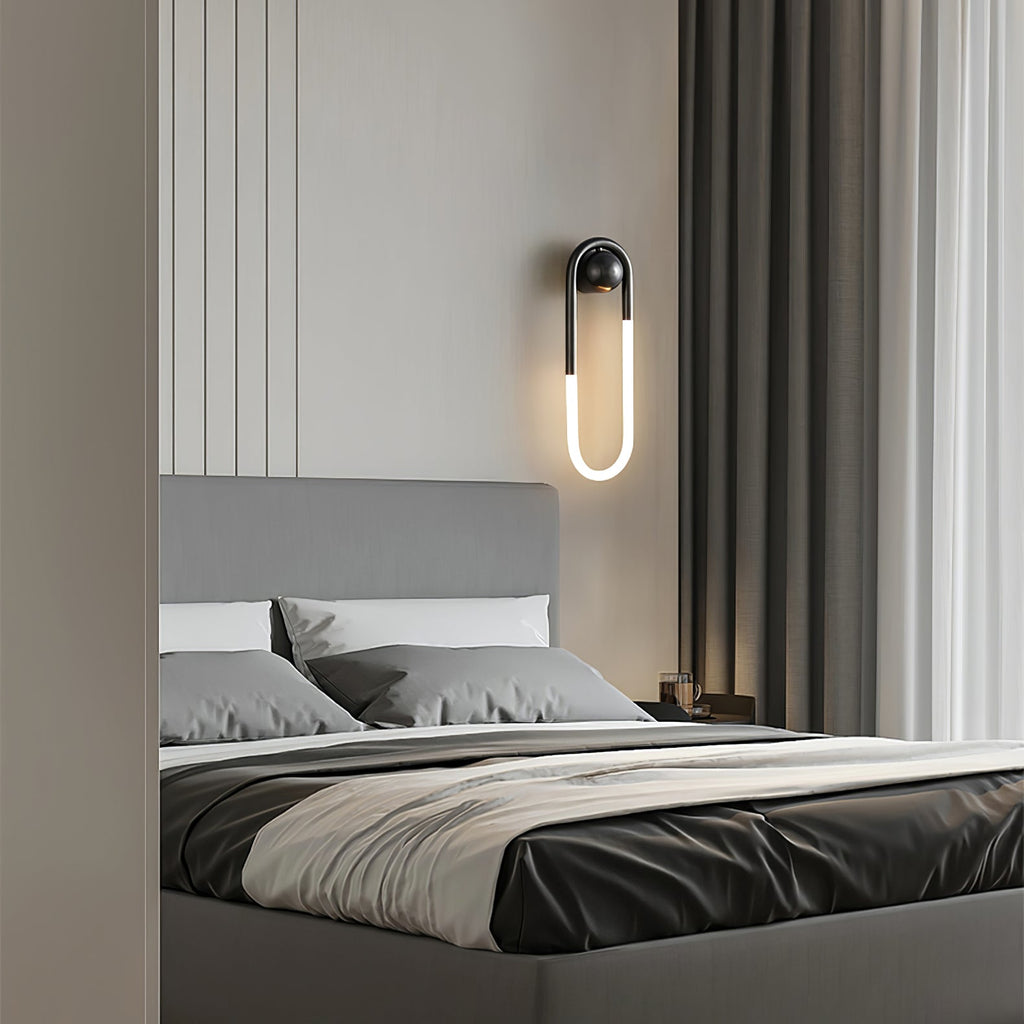 Rudi Loop | Modern LED Wall Sconce, Brass Loop Wall Light for Bedroom, Hallway and Staircase