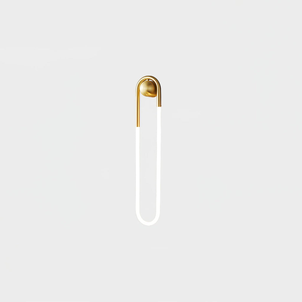 Rudi Loop | Modern LED Wall Sconce, Brass Loop Wall Light for Bedroom, Hallway and Staircase