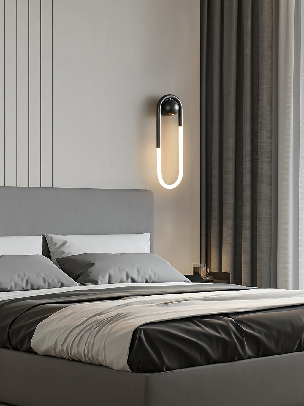 Rudi Loop | Modern LED Wall Sconce, Brass Loop Wall Light for Bedroom, Hallway and Staircase