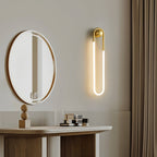 Rudi Loop | Modern LED Wall Sconce, Brass Loop Wall Light for Bedroom, Hallway and Staircase