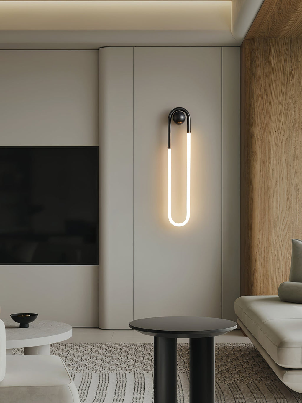 Rudi Loop | Modern LED Wall Sconce, Brass Loop Wall Light for Bedroom, Hallway and Staircase