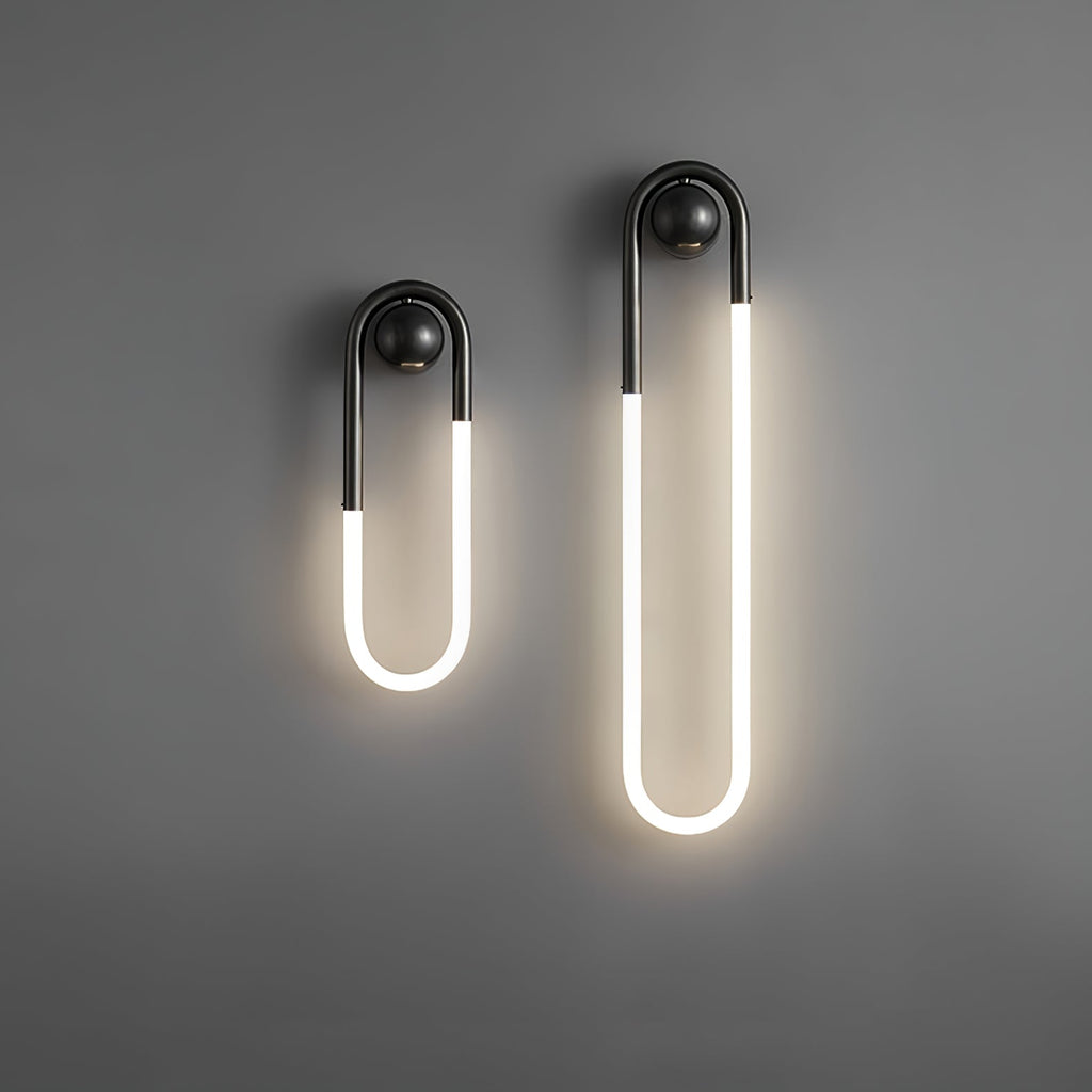 Rudi Loop | Modern LED Wall Sconce, Brass Loop Wall Light for Bedroom, Hallway and Staircase