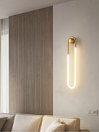 Rudi Loop | Modern LED Wall Sconce, Brass Loop Wall Light for Bedroom, Hallway and Staircase