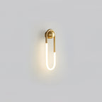 Rudi Loop | Modern LED Wall Sconce, Brass Loop Wall Light for Bedroom, Hallway and Staircase