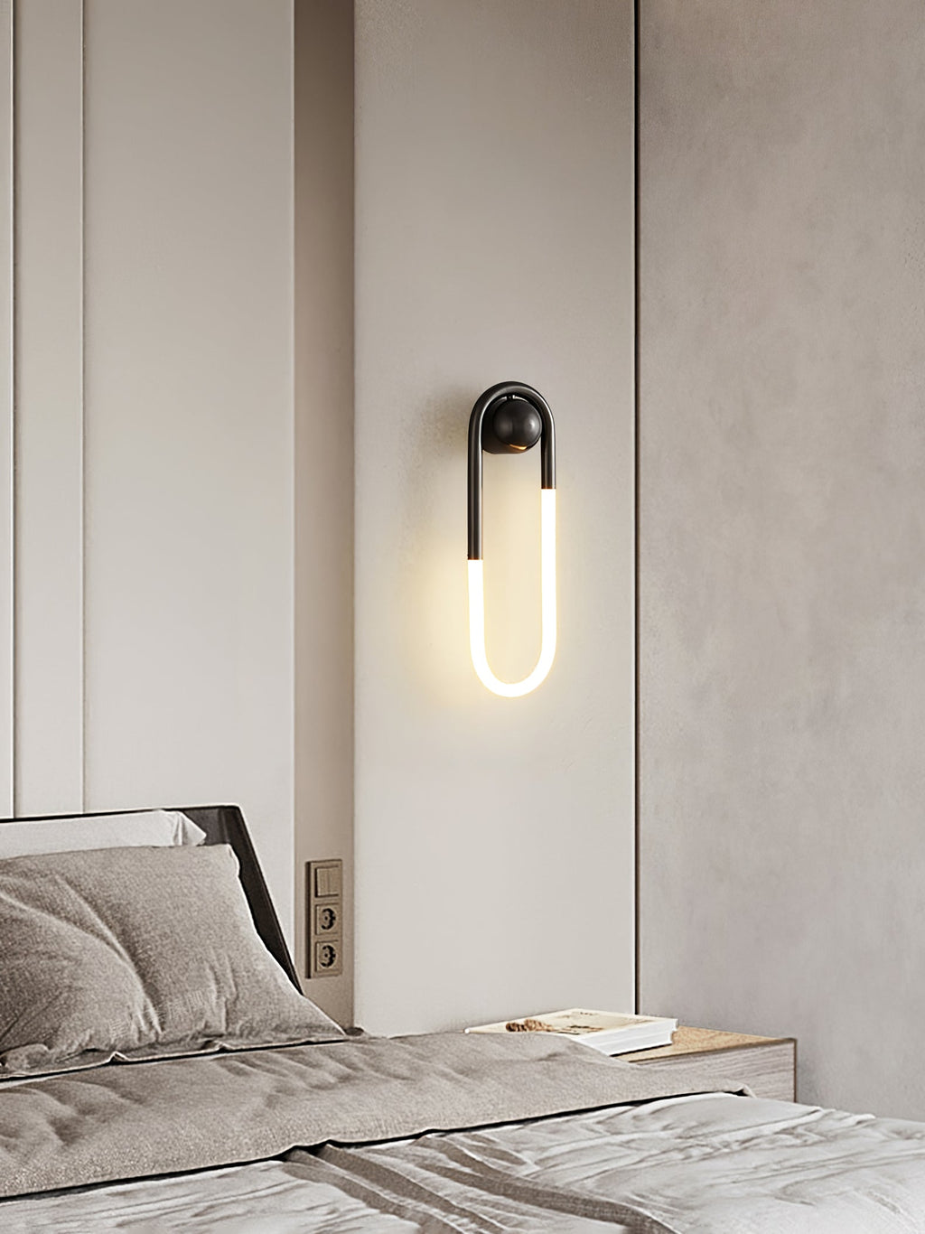 Rudi Loop | Modern LED Wall Sconce, Brass Loop Wall Light for Bedroom, Hallway and Staircase