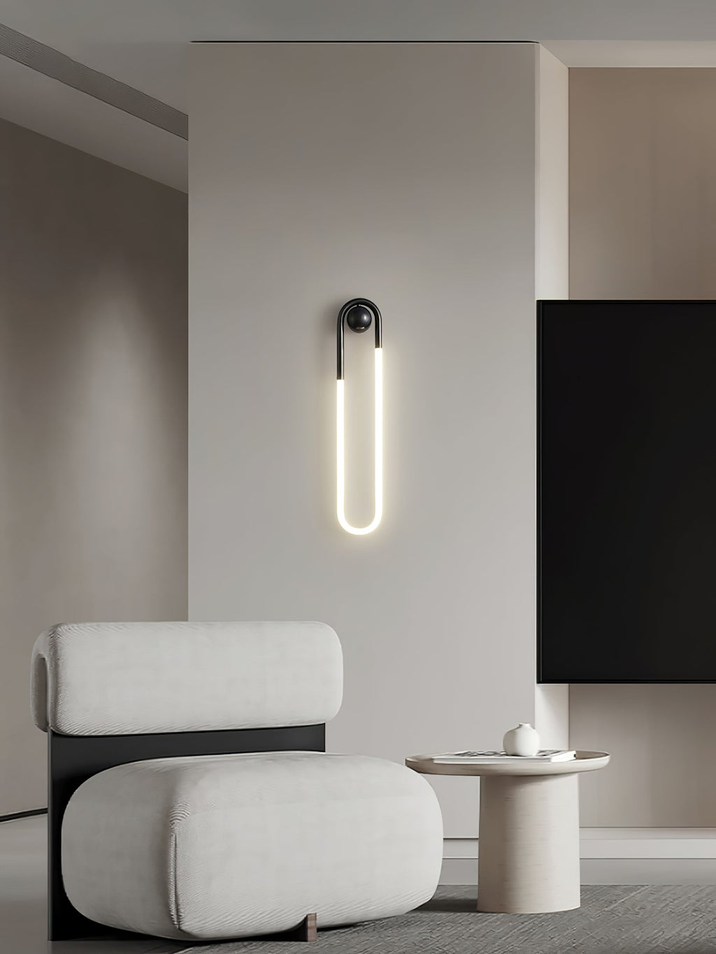 Rudi Loop | Modern LED Wall Sconce, Brass Loop Wall Light for Bedroom, Hallway and Staircase