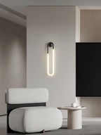 Rudi Loop | Modern LED Wall Sconce, Brass Loop Wall Light for Bedroom, Hallway and Staircase