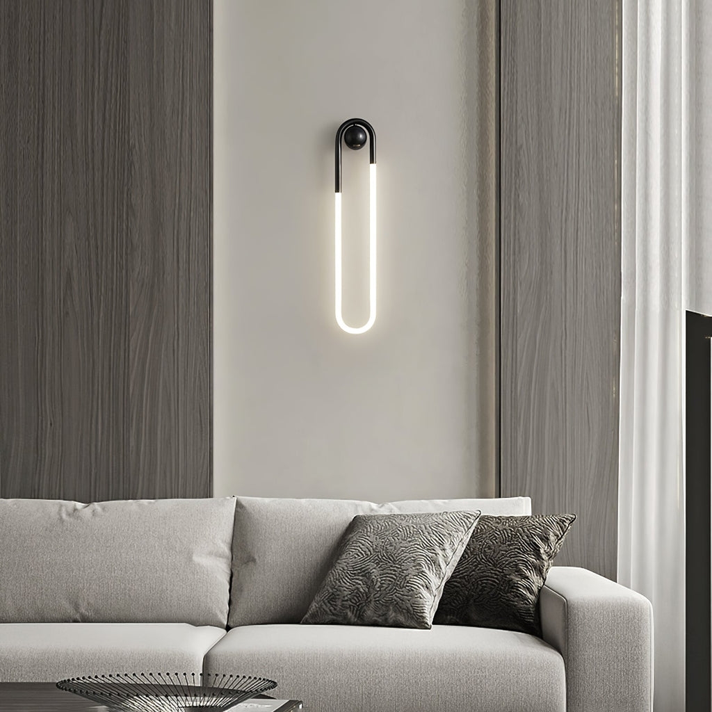 Rudi Loop | Modern LED Wall Sconce, Brass Loop Wall Light for Bedroom, Hallway and Staircase