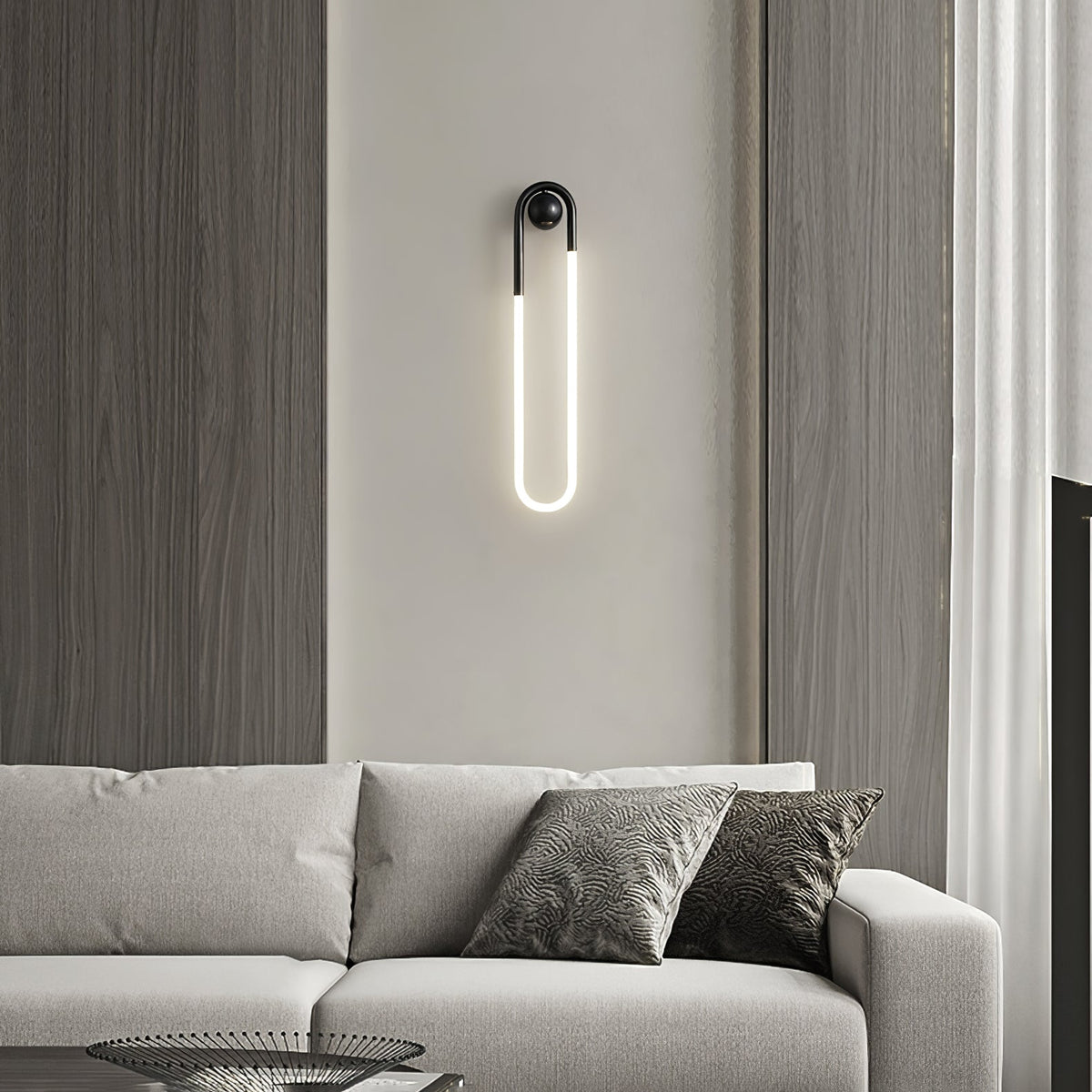 Rudi Loop | Modern LED Wall Sconce, Brass Loop Wall Light for Bedroom, Hallway and Staircase