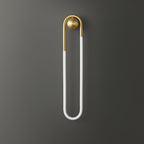 Rudi Loop | Modern LED Wall Sconce, Brass Loop Wall Light for Bedroom, Hallway and Staircase