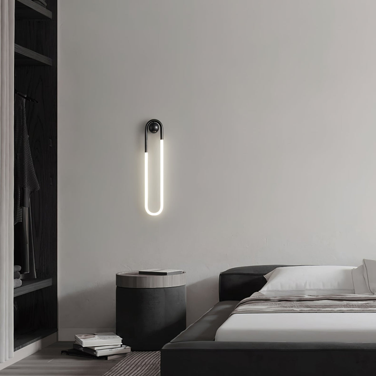 Rudi Loop | Modern LED Wall Sconce, Brass Loop Wall Light for Bedroom, Hallway and Staircase