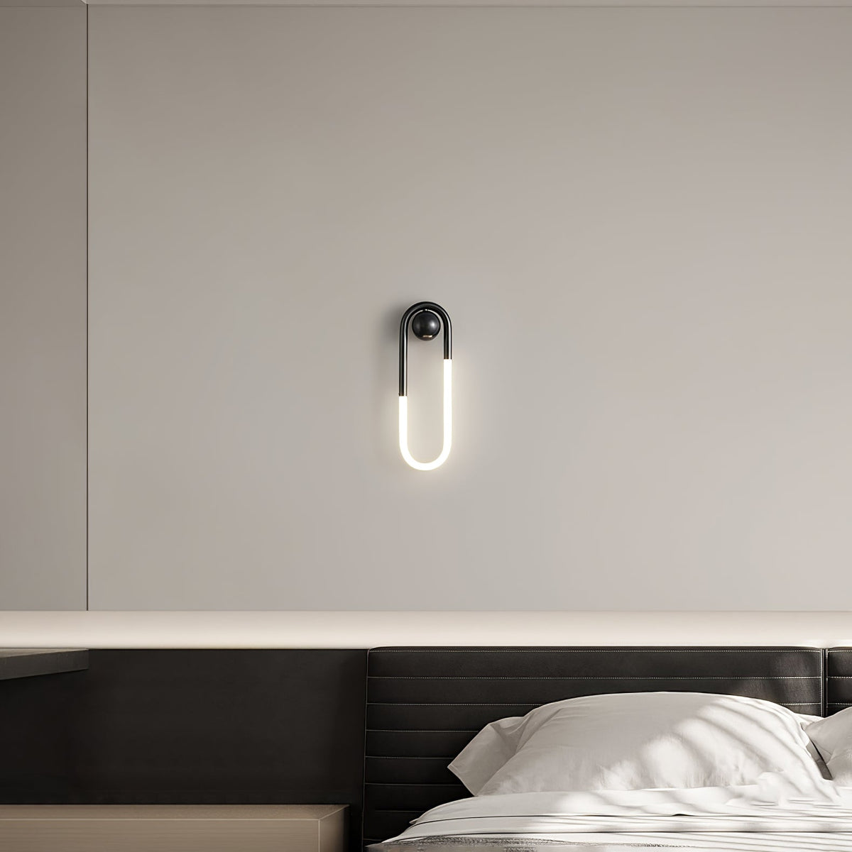 Rudi Loop | Modern LED Wall Sconce, Brass Loop Wall Light for Bedroom, Hallway and Staircase