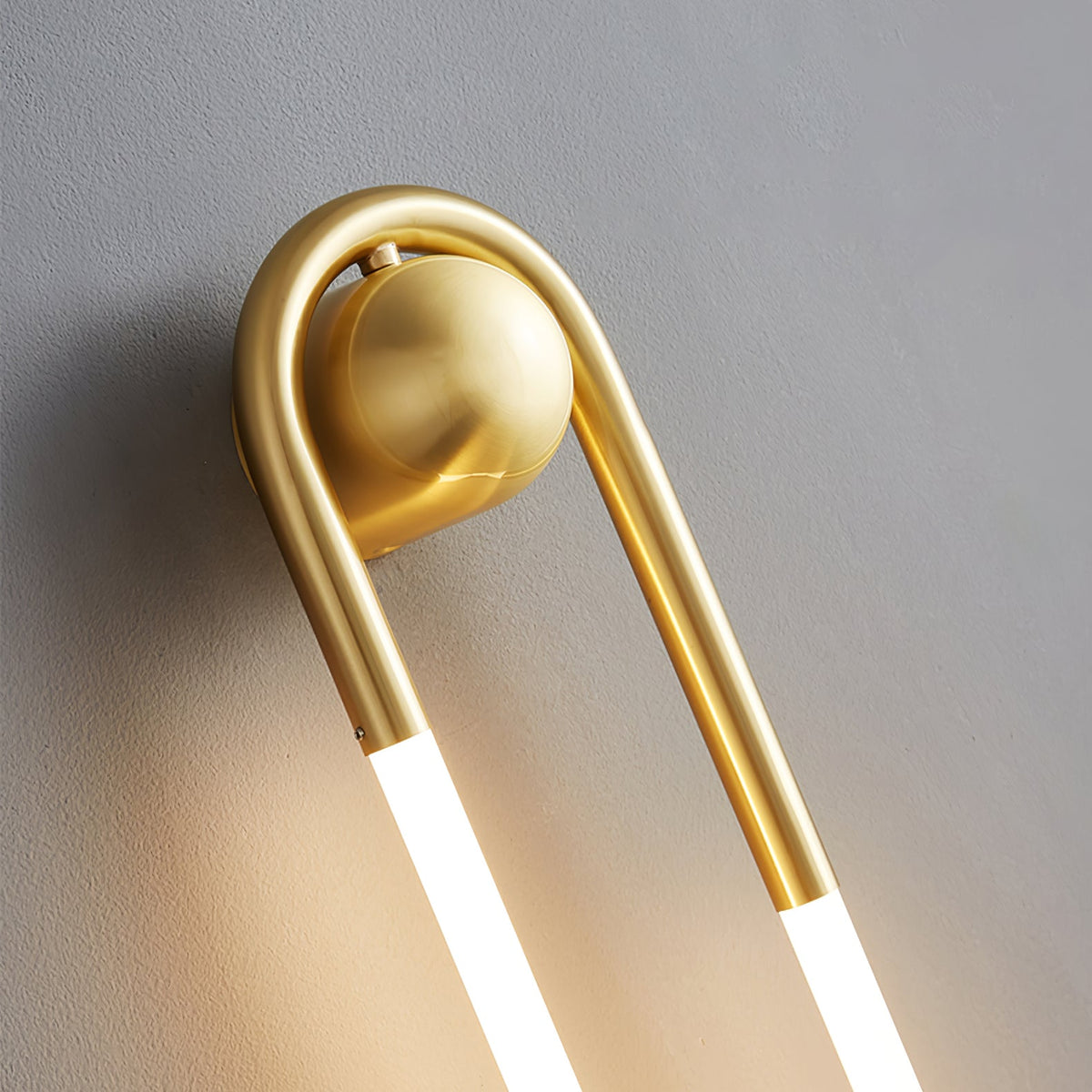 Rudi Loop | Modern LED Wall Sconce, Brass Loop Wall Light for Bedroom, Hallway and Staircase