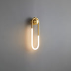 Rudi Loop | Modern LED Wall Sconce, Brass Loop Wall Light for Bedroom, Hallway and Staircase