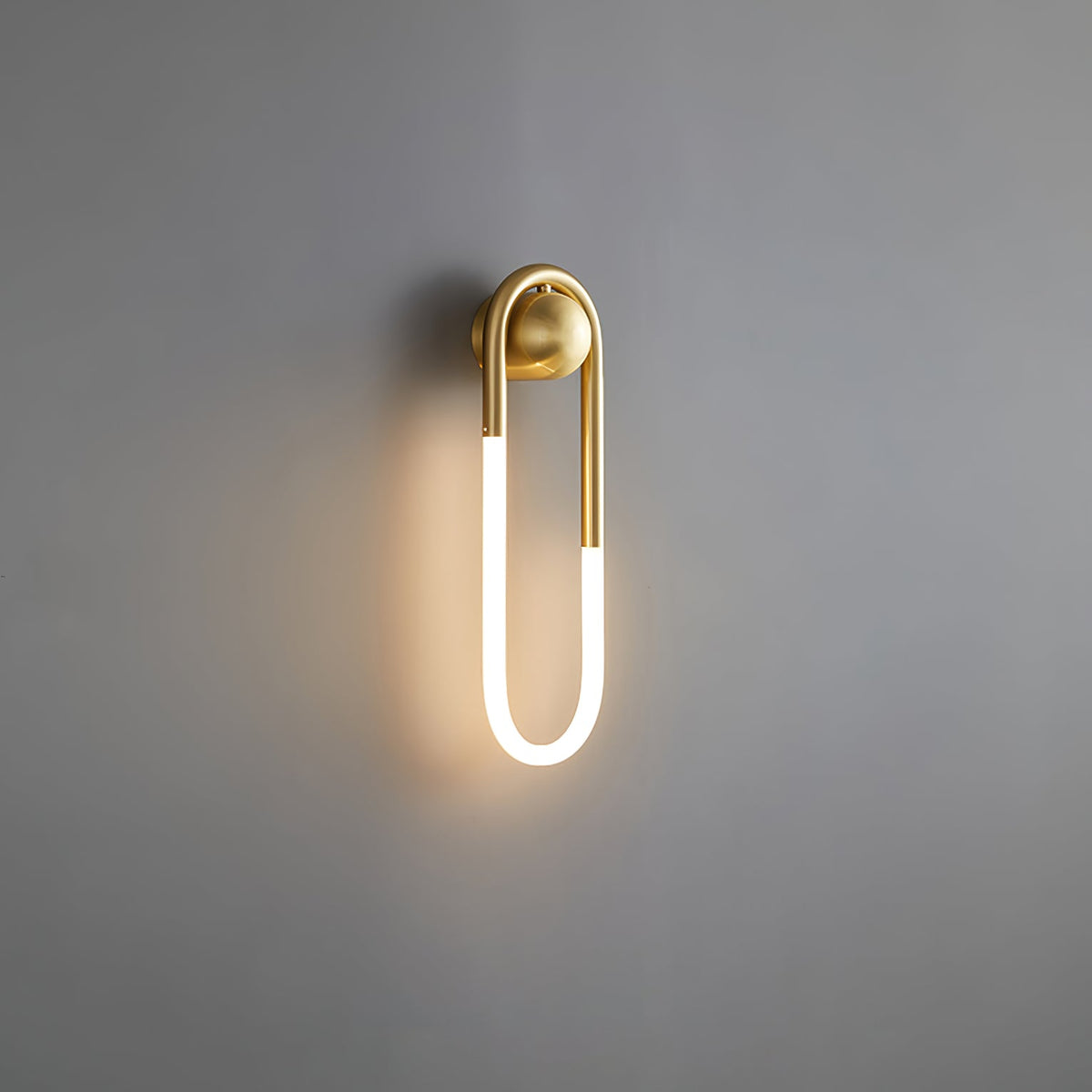 Rudi Loop | Modern LED Wall Sconce, Brass Loop Wall Light for Bedroom, Hallway and Staircase