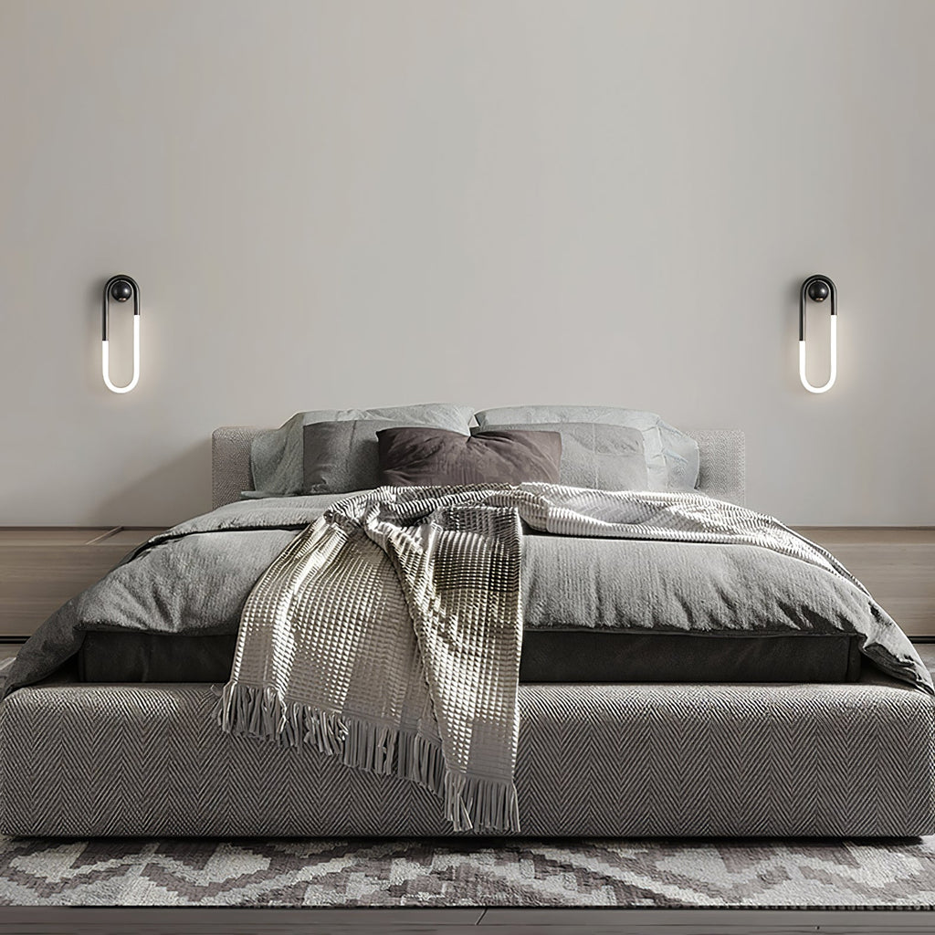 Rudi Loop | Modern LED Wall Sconce, Brass Loop Wall Light for Bedroom, Hallway and Staircase