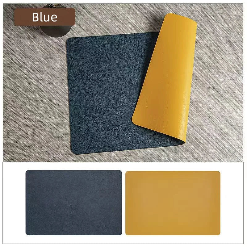 Saddle | Faux Leather Placemats, Double Sided Heat Resistant Waterproof Table Mats, Set of 4 or 6