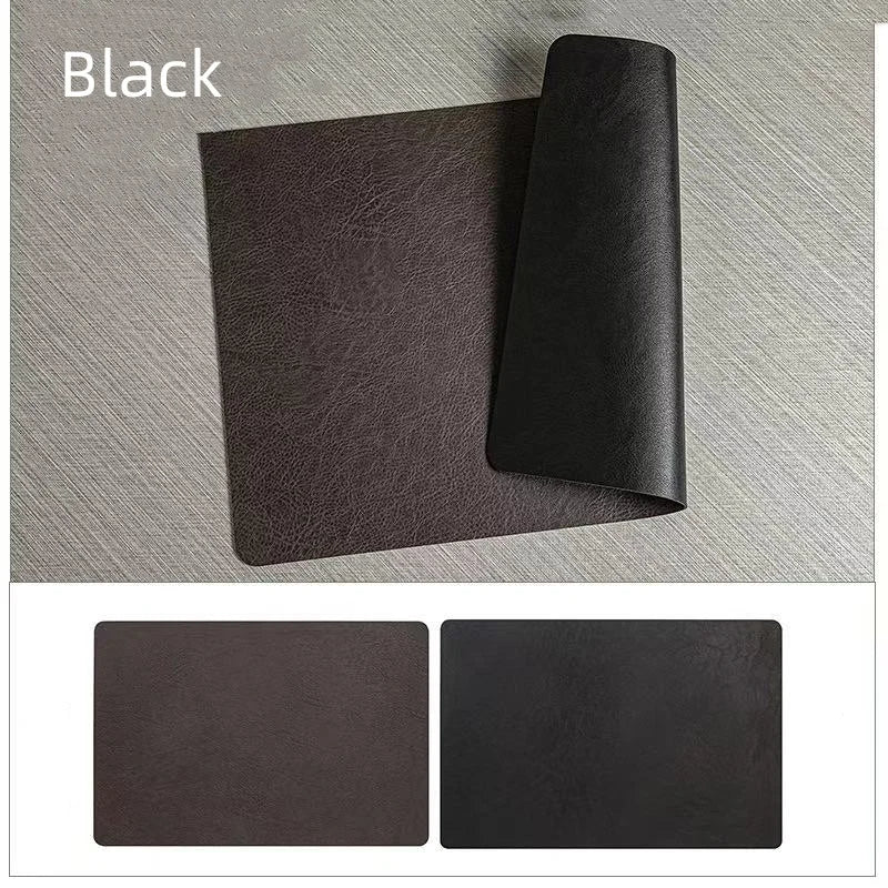 Saddle | Faux Leather Placemats, Double Sided Heat Resistant Waterproof Table Mats, Set of 4 or 6