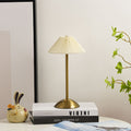 Ellis | Cordless Table Lamp, Rechargeable Pleated Shade Lamp, Dimmable, 8 Colors