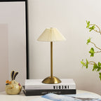 Ellis | Cordless Table Lamp, Rechargeable Pleated Shade Lamp, Dimmable, 8 Colors