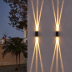 Beam | Rectangular LED Outdoor Wall Sconce, Waterproof Up Down Wall Light for Patio and Porch