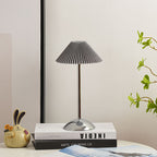 Ellis | Cordless Table Lamp, Rechargeable Pleated Shade Lamp, Dimmable, 8 Colors