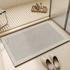 Mira | Quick Dry Bath Mat, Super Absorbent Thin Bathroom Rug, Non Slip Low Profile Shower Mat