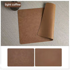 Saddle | Faux Leather Placemats, Double Sided Heat Resistant Waterproof Table Mats, Set of 4 or 6