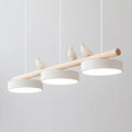Sienna Bird | Linear Pendant Light with Birds, Wood LED Kitchen Island Chandelier, Dimmable Options