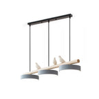 Sienna Bird | Linear Pendant Light with Birds, Wood LED Kitchen Island Chandelier, Dimmable Options