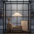Twirl | Wavy Table Lamp, Pleated Shade Bedside Lamp, Modern Retro Squiggle Lamp for Living Room