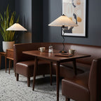 Twirl | Wavy Table Lamp, Pleated Shade Bedside Lamp, Modern Retro Squiggle Lamp for Living Room