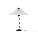Twirl | Wavy Table Lamp, Pleated Shade Bedside Lamp, Modern Retro Squiggle Lamp for Living Room