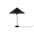 Twirl | Wavy Table Lamp, Pleated Shade Bedside Lamp, Modern Retro Squiggle Lamp for Living Room