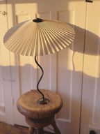 Twirl | Wavy Table Lamp, Pleated Shade Bedside Lamp, Modern Retro Squiggle Lamp for Living Room