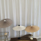 Twirl | Wavy Table Lamp, Pleated Shade Bedside Lamp, Modern Retro Squiggle Lamp for Living Room