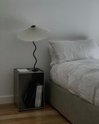 Twirl | Wavy Table Lamp, Pleated Shade Bedside Lamp, Modern Retro Squiggle Lamp for Living Room
