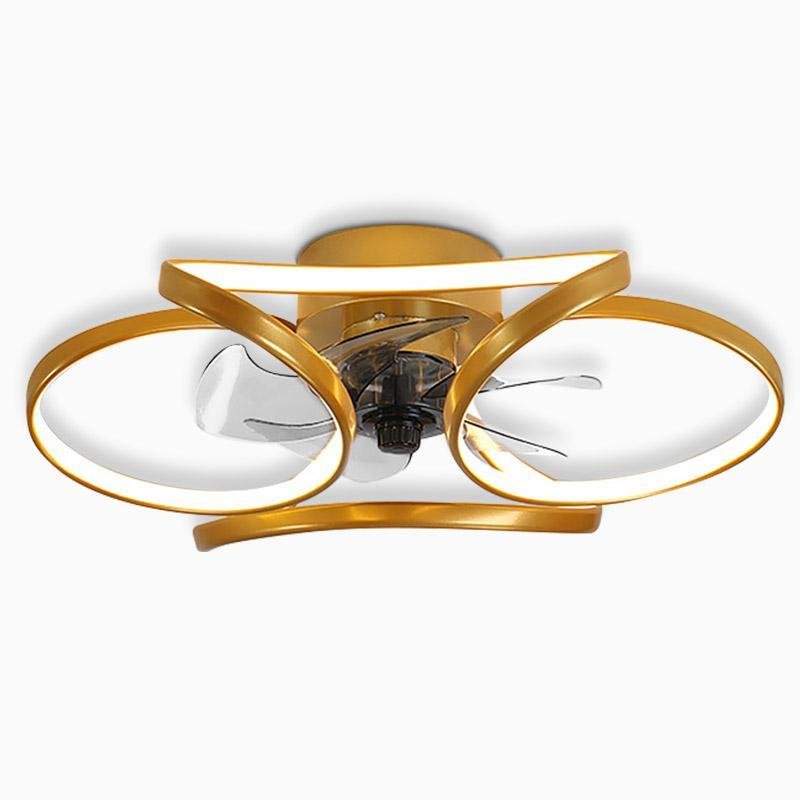 Bloom | Flower Ceiling Fan with Light and Remote, Flush Mount Dimmable LED Fan for Bedroom