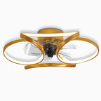 Bloom | Flower Ceiling Fan with Light and Remote, Flush Mount Dimmable LED Fan for Bedroom