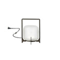 Hearth | Lantern Table Lamp, Modern Glass Lantern Light in Black or Silver, 3 Sizes