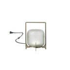 Hearth | Lantern Table Lamp, Modern Glass Lantern Light in Black or Silver, 3 Sizes