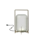 Hearth | Lantern Table Lamp, Modern Glass Lantern Light in Black or Silver, 3 Sizes
